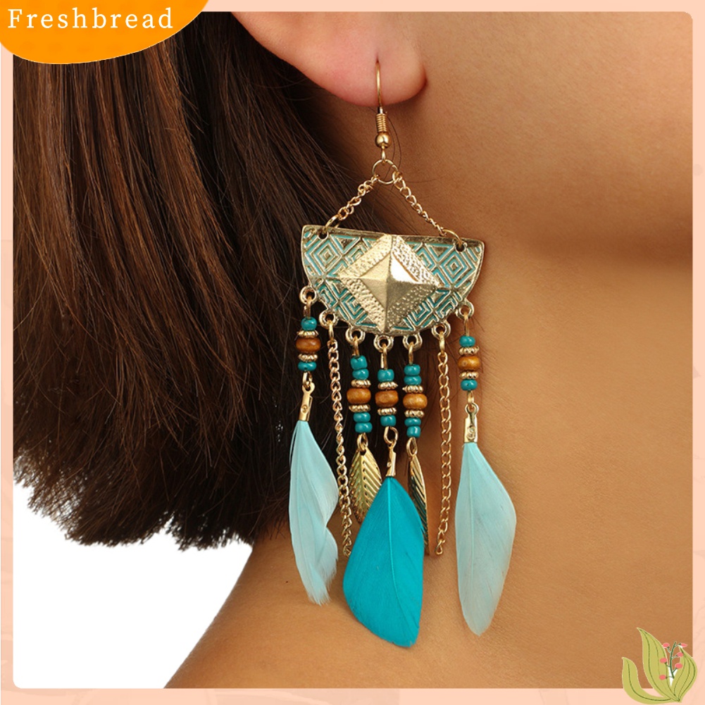 Fresh| Anting Kait Gantung Statement Desain Kipasmanikmanikbulurumbai Gaya Bohemian Untuk Wanita