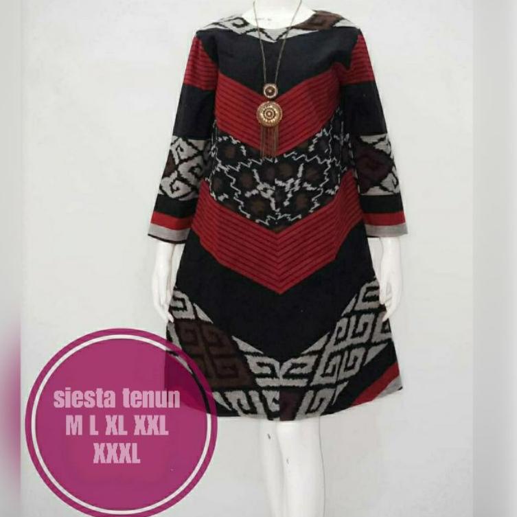 "SJM.26Au22ᴸ" siesta tenun #2 tunik tenun seragam kantor