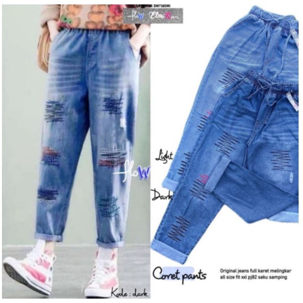 CELANA JOGGER // CELANA JEANS WANITA //  BAGGY CARGO JEANS WASH // CELANA KEKINIAN // JOGER TERBARU