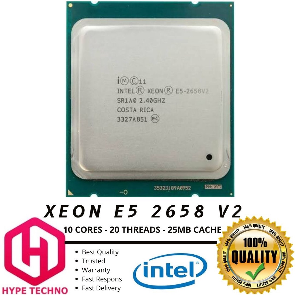 XEON E5 2658 V2 - 10CORES 20THREADS. CACHE 25MB. 2.4GHZ UP TO 3.0GHZ SOCKET LGA 2011 / X79 INTEL PRO