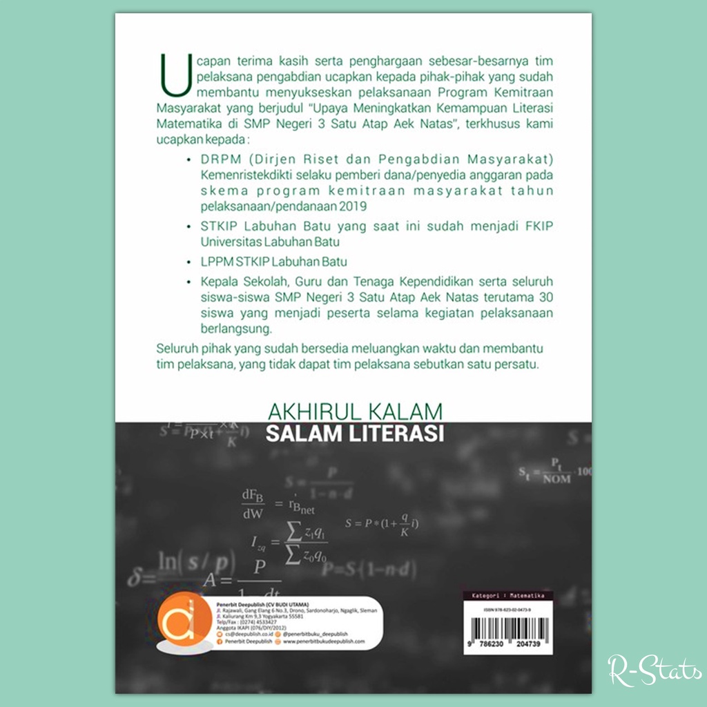 Buku Literasi Matematika Upaya Meningkatkan Kemampuan Literasi Matematika Siswa Melalui Kegiatan Pembelajaran - Rahma Mutiah dkk-2