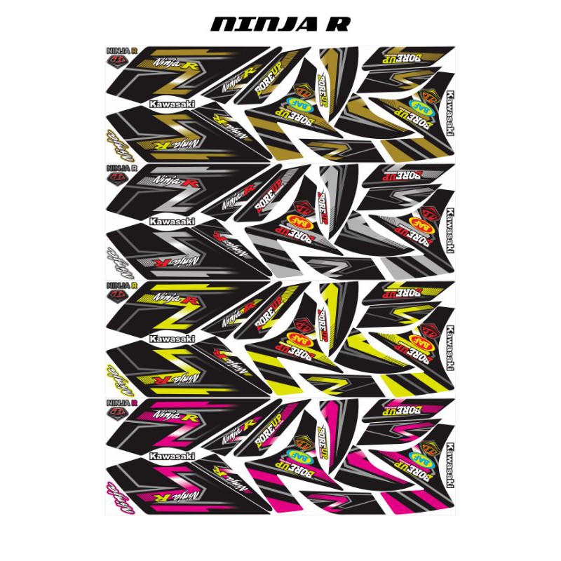 STRIPING STICKER STIKER MOTOR NINJA 150 R/NINJA 150R GRAFIS