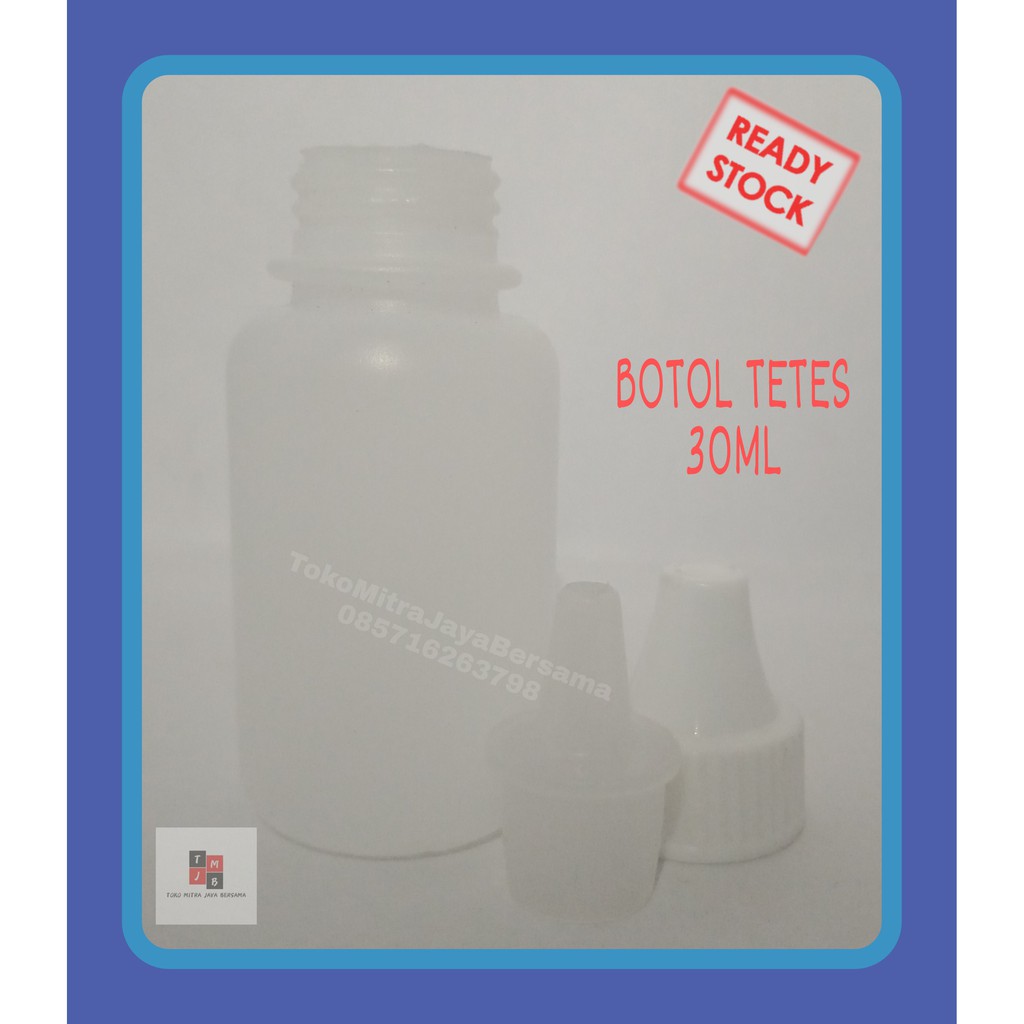 BOTOL TETES 30 ML NATURAL - BOTOL PLASTIK 30 ML NAURAL  - BOTOL HDPE 30 ML NATURAL