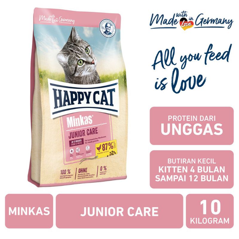 Happy Cat Minkas Junior Care 10kg / Cat Food Makanan Kucing Anakan Junior