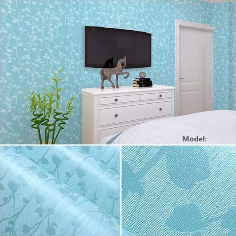1 KG 2 ROLL Wallpaper Dinding motif LARIS Elegant / Wallpaper Motif EMBOS Uk 45cm x 10/9 meter
