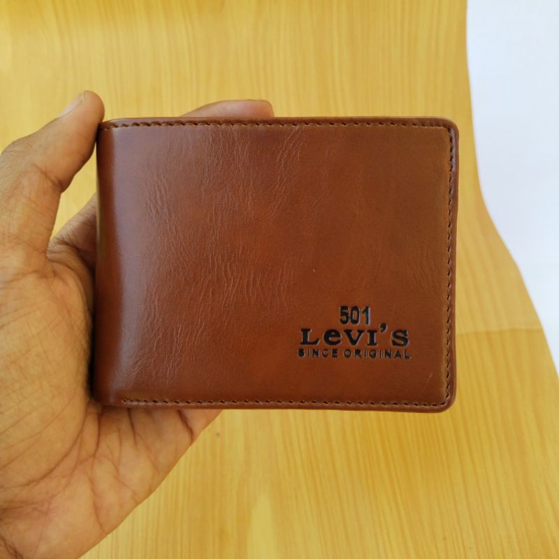 Dompet Kulit Asli Pria 501 Levi's Original Dompet Tiga Dimesi  Dompet 3D kulit pria