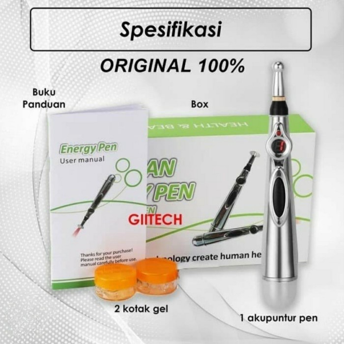 

Pulpen Akupuntur Laser Pena Pen Pijat Terapi Refleksi Elektrik Massage