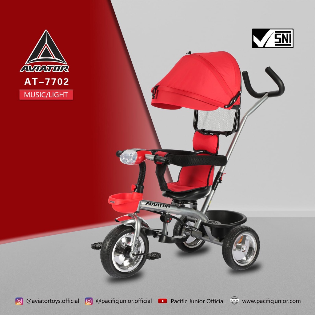 Sepeda  Anak Roda  Tiga  Murah Model  Terbaru Aviator AT 7702   Sepeda  Anak Roda  Tiga  Murah Model  Terbaru Aviator AT 7702
