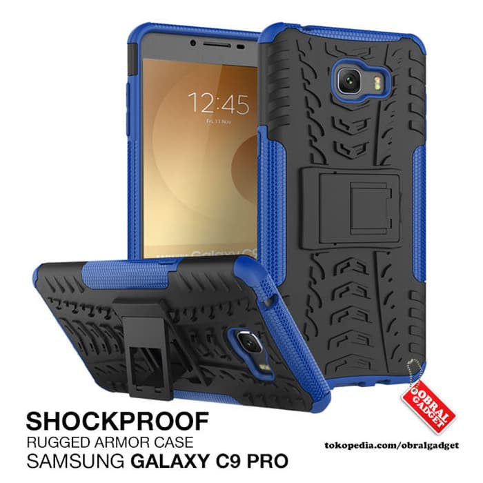 Armor Case Samsung Galaxy C9 Pro Shockproof Hybrid Hard & Soft Casing