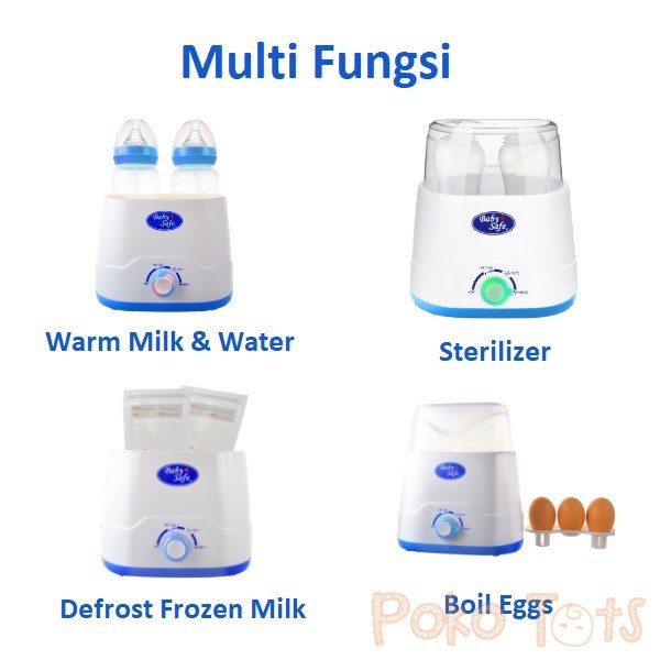 Baby Safe Twin Bottle Warmer and Sterilizer Mesin Penghangat Susu 2 Botol WHS