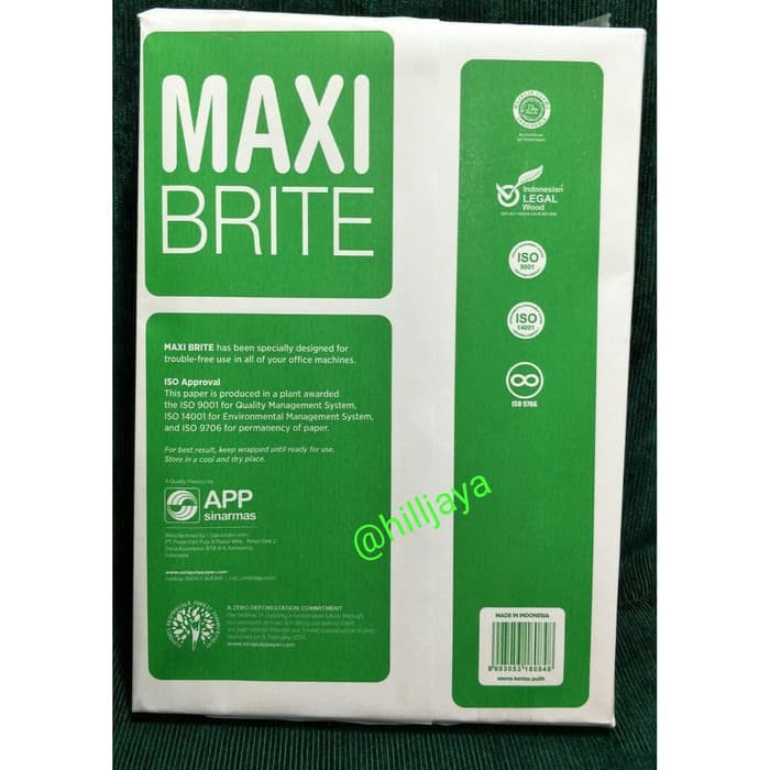 

MAXI KERTAS FOTOCOPY UK. A4 70GR
