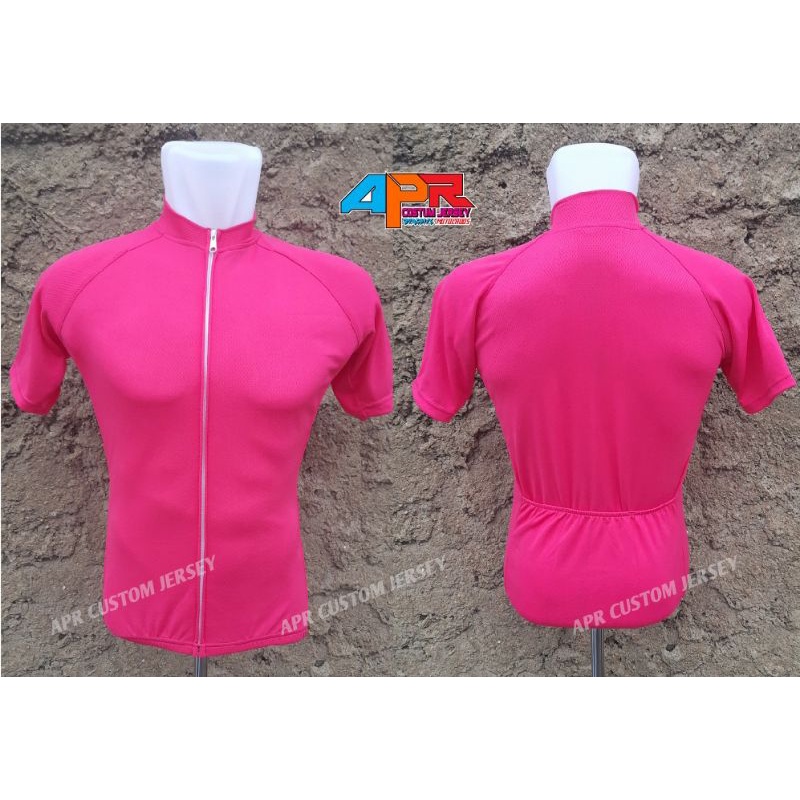 JERSEY SEPEDA ROADBIKE POLOS PINK MAGENTA