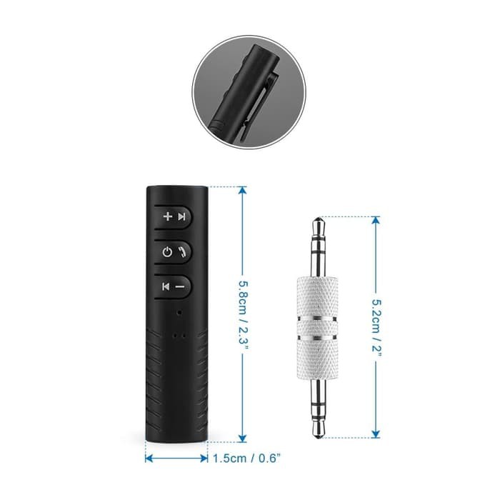 EASYIDEA Wireless Bluetooth Audio Receiver Adapter 3.5mm BT 450 Black