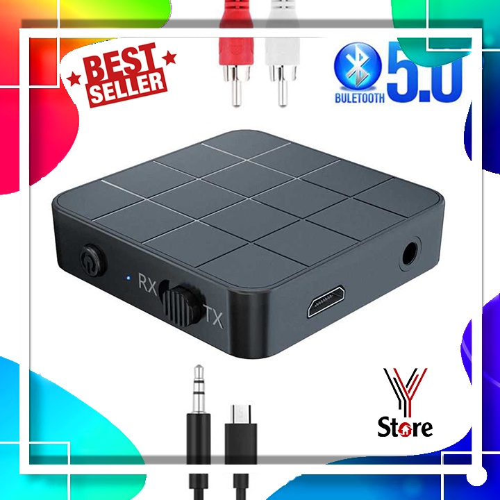 2 in 1 Audio Bluetooth 5.0 Transmitter & Receiver 3.5mm Transmitter Audio Bluetooth Receiver