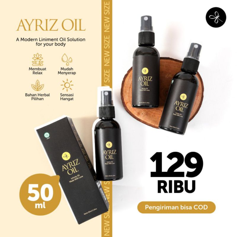 AYRIZ OIL TRAVEL SIZE 50ML MINYAK TERAPI HERBAL MINYAK TERAPI