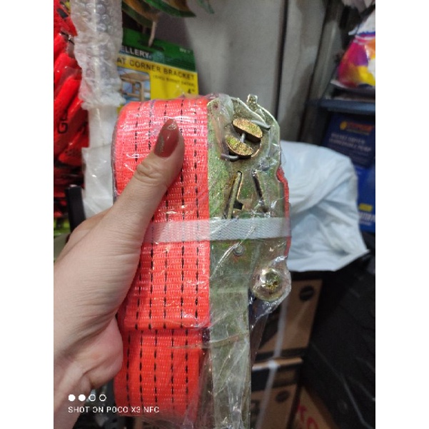 alat pengikat barang 2&quot; x 15meter (2ton) / RACHET TIE SET 2inc x 15meter ( 2ton)