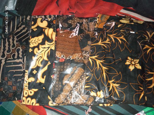 Distro Batik Hrb026 Kenongo Kemeja Tosca Pende Pekalongan Padi M L Xl Sogan Tulis Halus Kemeja Batik