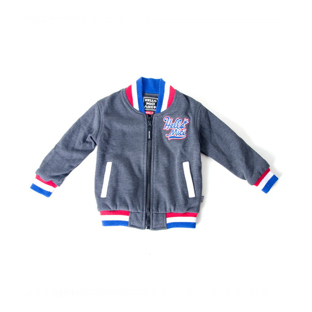 Hellomici – Yankees Jacket – Grey - Jaket anak
