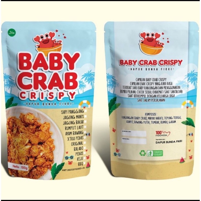 

baby crab crispy | cemilan kepiting | baby crab | snack baby crab | kerupuk | kerupuk kepiting | makanan ringan | cemilan | jajanan