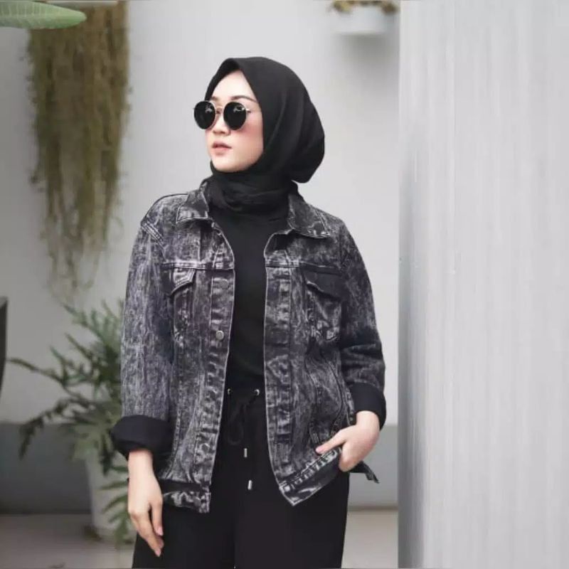 jaket wanita jeans snow