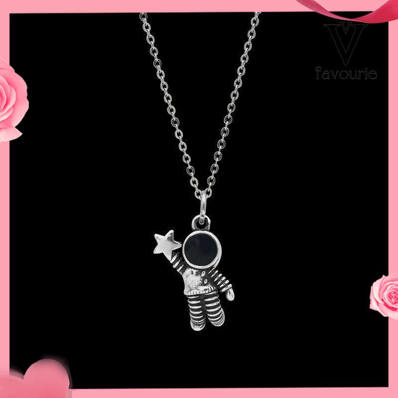 [COD]Kalung Pilih bintang untuk Anda astronot hip-hop couple necklace spaceman pendant aksesoris perhiasan-FA