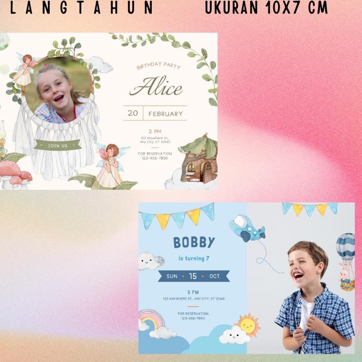 Sangat Nyaman.. (ISI 100) UNDANGAN ULANG TAHUN PAKAI FOTO / UNDANGAN ULTAH / KARTU UNDANGAN ULTAH / 