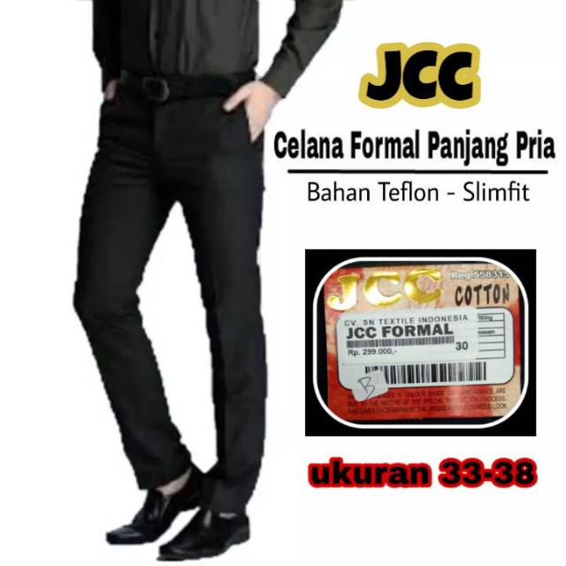 Celana katun formal pria