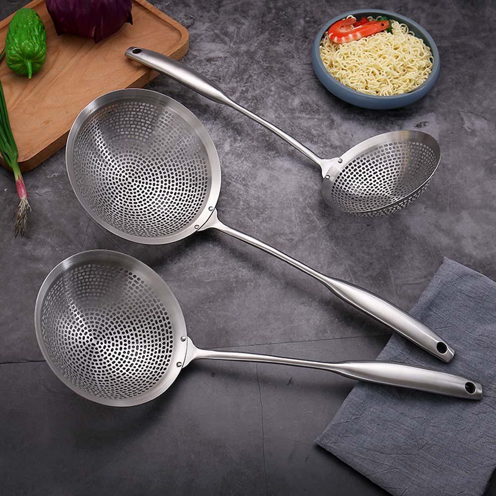 [Elegan] Saringan Jaring Handheld Kitchen Skimmer Grid Scoop Alat Masak Penyaring Makanan