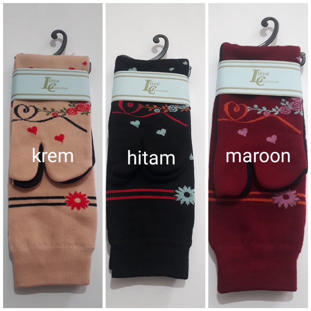 kaos kaki jempolwanita muslimah motif bungalove