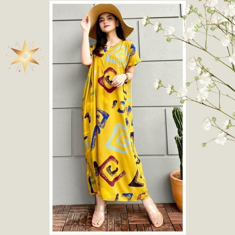 Daster Jumbo Bahan rayon Dewasa midi dan maxi / Drees kekinian murah / Daster Busui