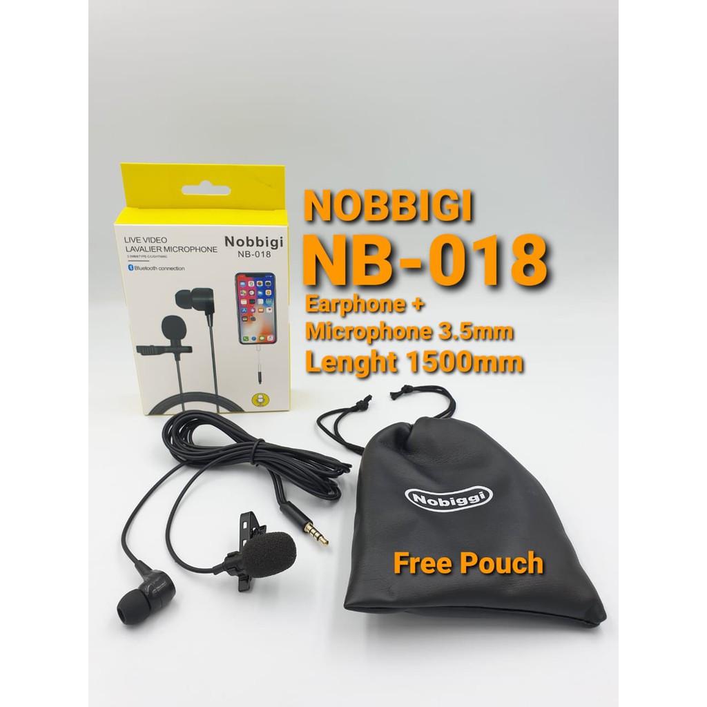 Nobiggi NB - 018 | Earphone + Lavalier Microphone 3.5mm