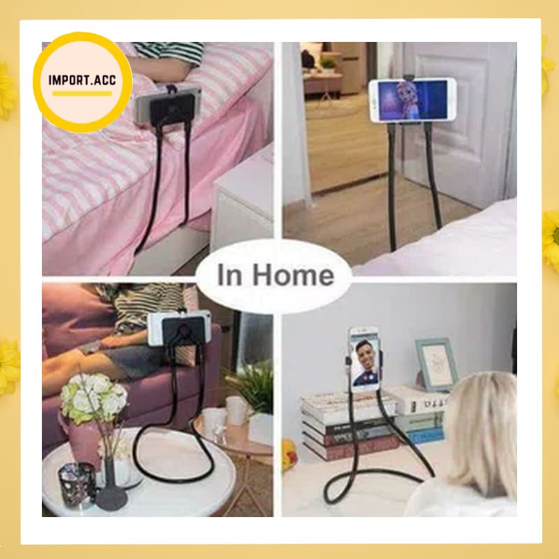 LazyNeck leher dan pinggang Holder lazy Neck hanging neck cell stand