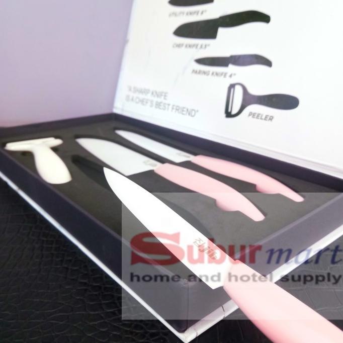 

Jib Ceramic Knife Set / Pisau Set 4 Pcs Warna Adriabilla