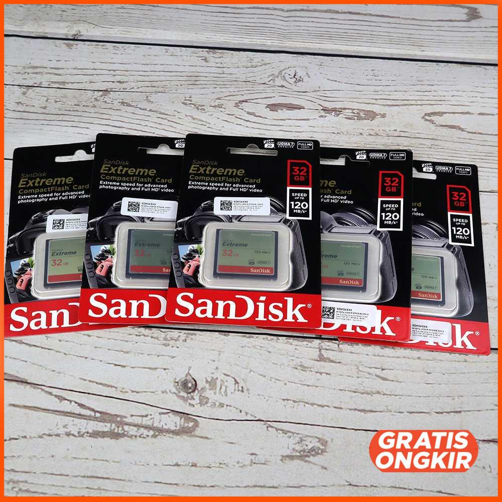 SanDisk Extreme Compact Flash Card VGP-20 120MBps - SDCFXSB 32Gb