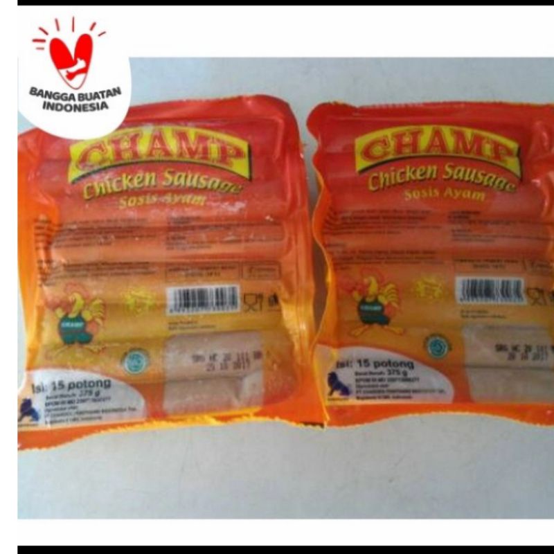 

Sosis Ayam Champ Isi 15 Pcs 375Gram