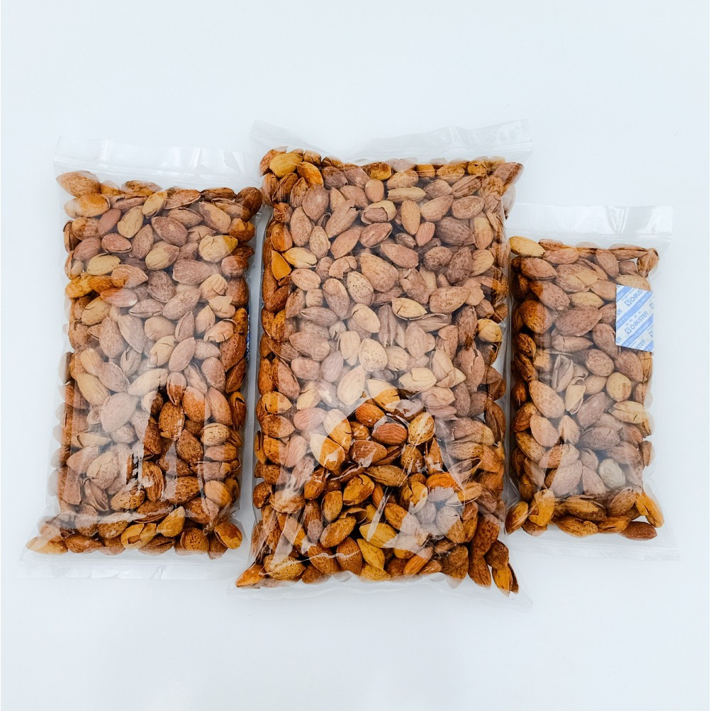 Almond Roasted ( Kacang Almond Almon Panggang ) 250 gr In Shell USA Premium Quality The Latest