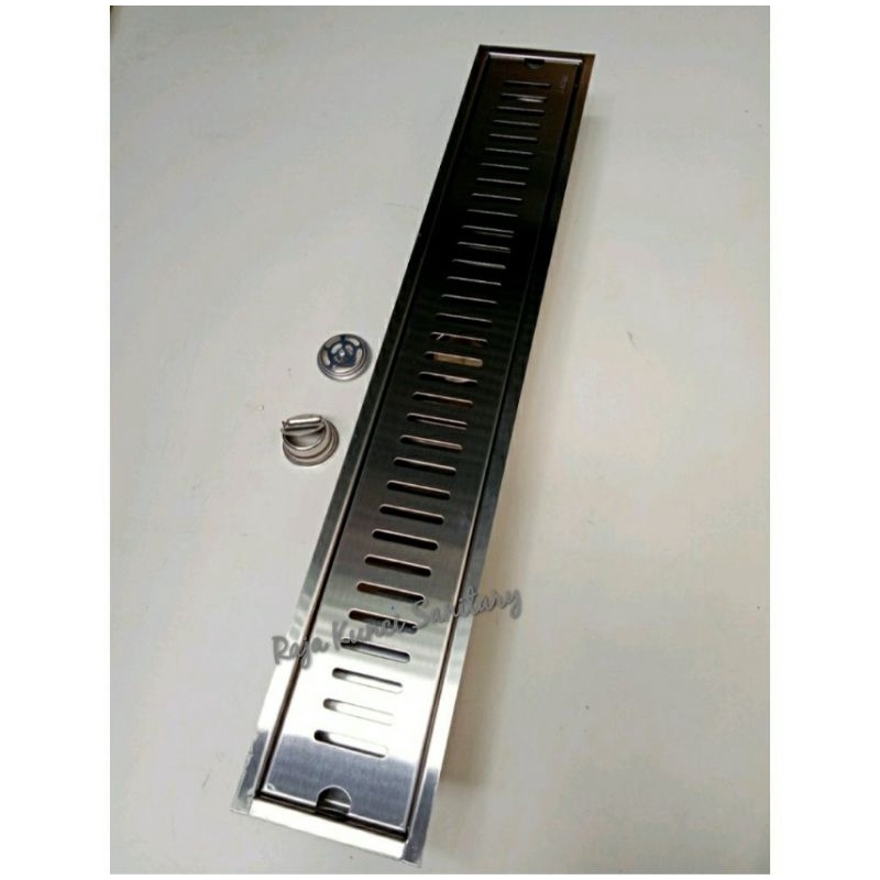 Floor Drain Tile Insert Panjang 60cm Stainless/Saringan Got Stainless Kathub Anti Bau Kecoa