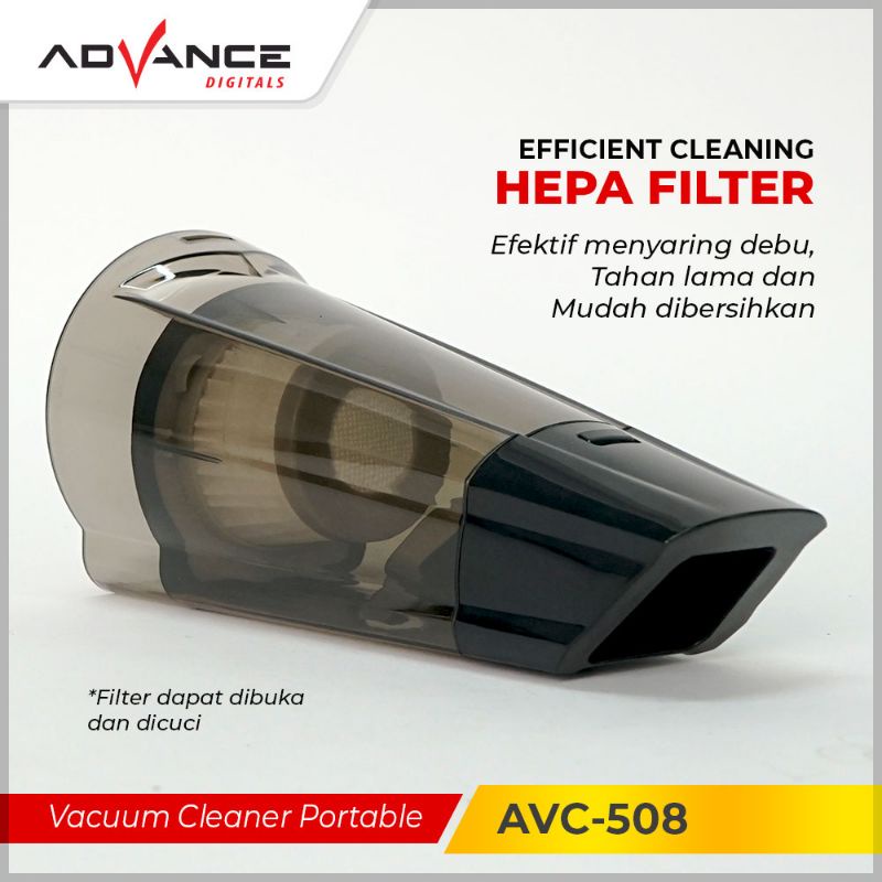 Advance Vacuum Cleaner Portable / Penyedot Debu Tanpa Kabel AVC-508