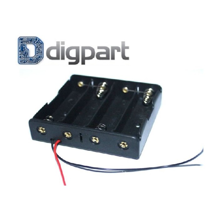 Dudukan Baterai 4x 18650 Battery Holder Plastic Battery Storage