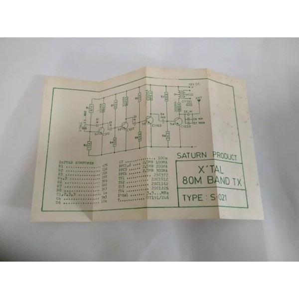 PCB 80M Band Transmit X-TAL S-021