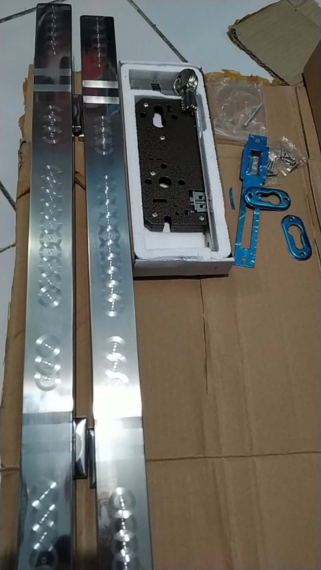 Promo Paket Handle Pintu Rumah 60 Cm Dan Body Kunci Gagang Tarikan Pintu Minimalis