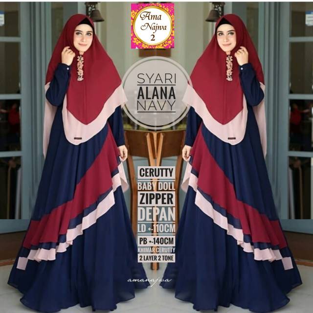Gamis syari alana by ama najwa 2