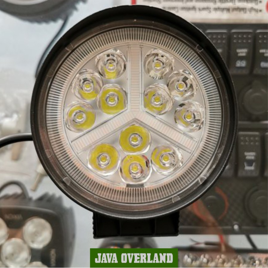 Lampu Sorot Bulat LED 48Watt Lampu Kabut Light Bar Offroad