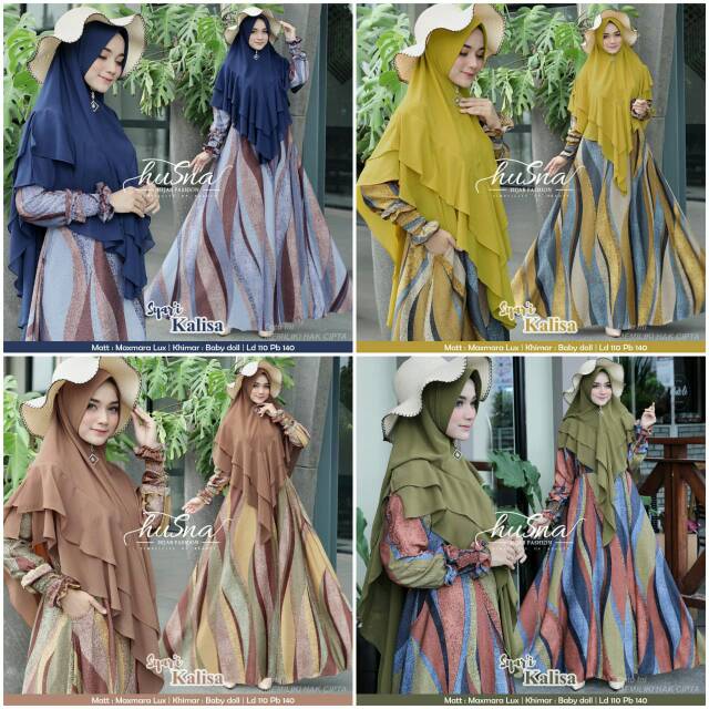 Gamis Kalisa Syari By Husna Gamis Bahan Maxmara Luxury