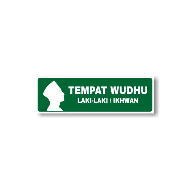 Sticker Sticker Musholla Tempat Wudhu Batas Suci-Wudhu ikhwan