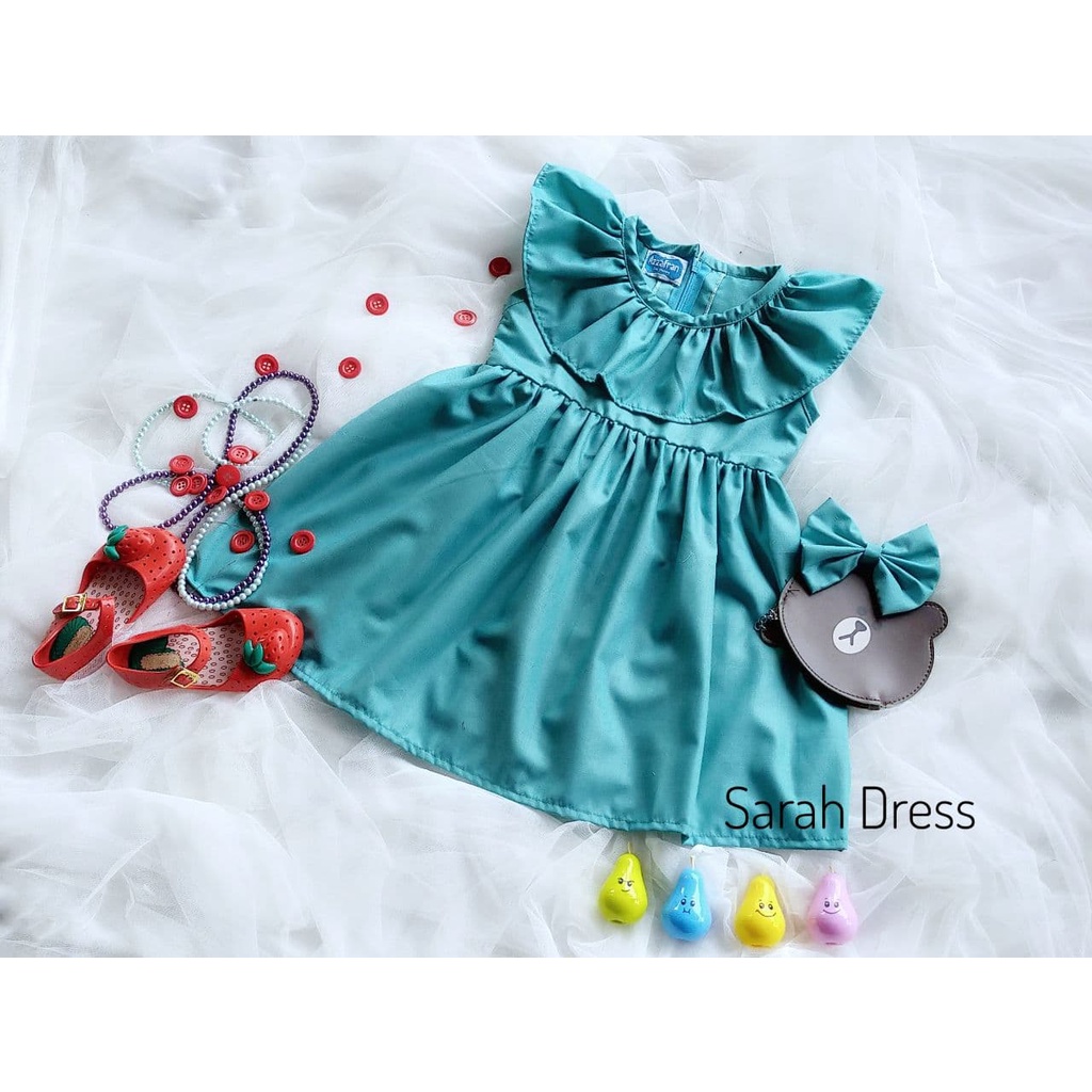 Sarah Dress/Dress Cantik Kekinian/Dress Model Terbaru/Dress Wanita Warna Tosca