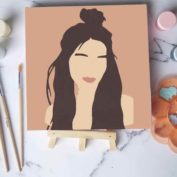 

Dijamin Miring harga.. Paint by number lukisan face art ver 3 canvas 20x20 cm / painting kit / set m