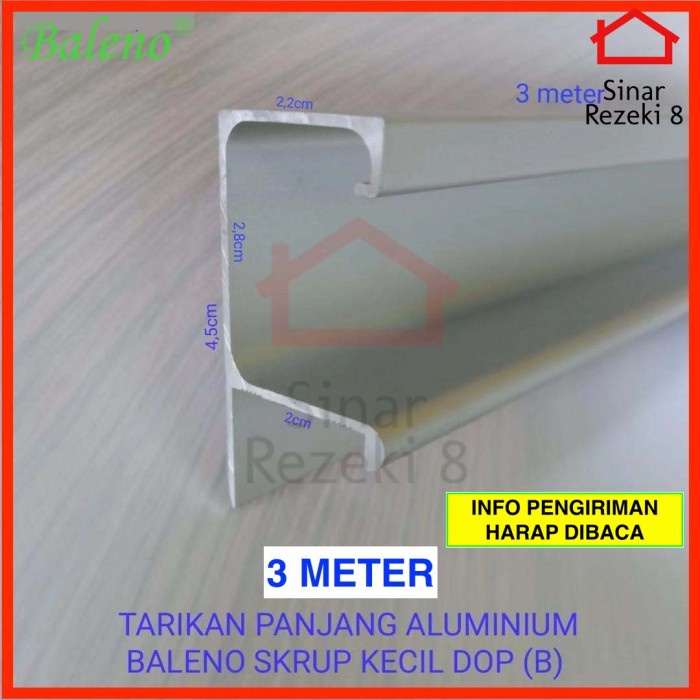 Handle Tarikan Aluminium Profil Edging Lemari Lis Frame GP 30 DOFF