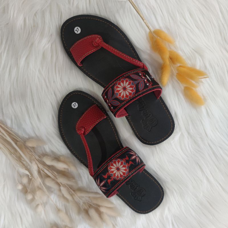 Sandal Wanita Papirut Ghiska Bisban Kulit Jeruk Kekinian Terlaris COD