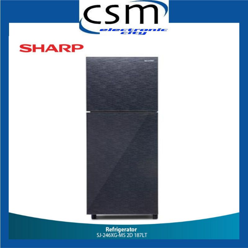 KULKAS SHARP SJ 246 XG LEMARI ES 2 PINTU SJ246XG SJ 246XG GLASS
